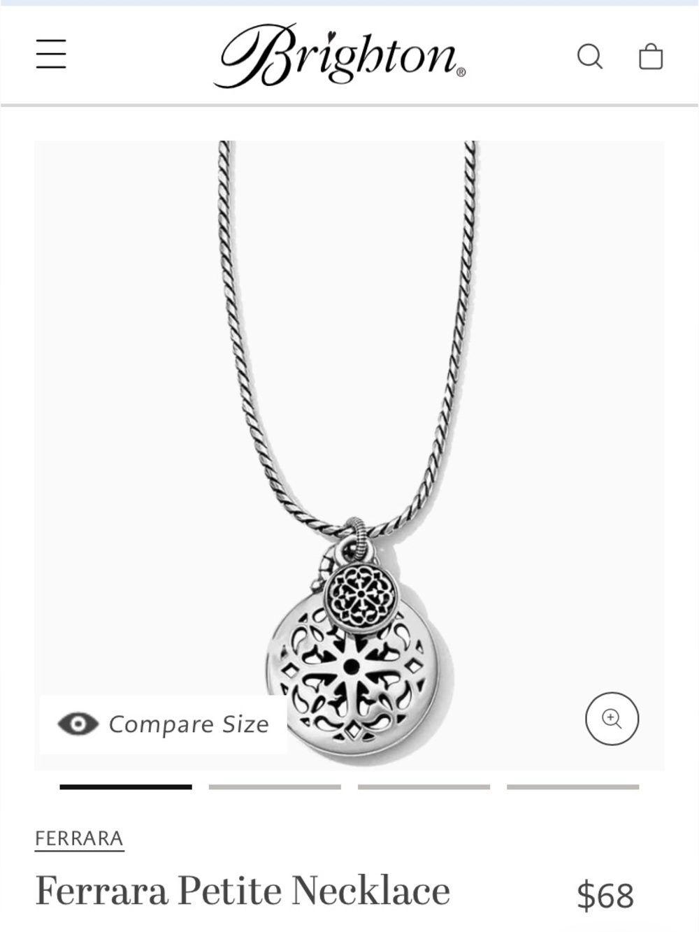 Brighton’s Silver Ferrara Petite dual Pendant Necklace - Picture 6 of 6